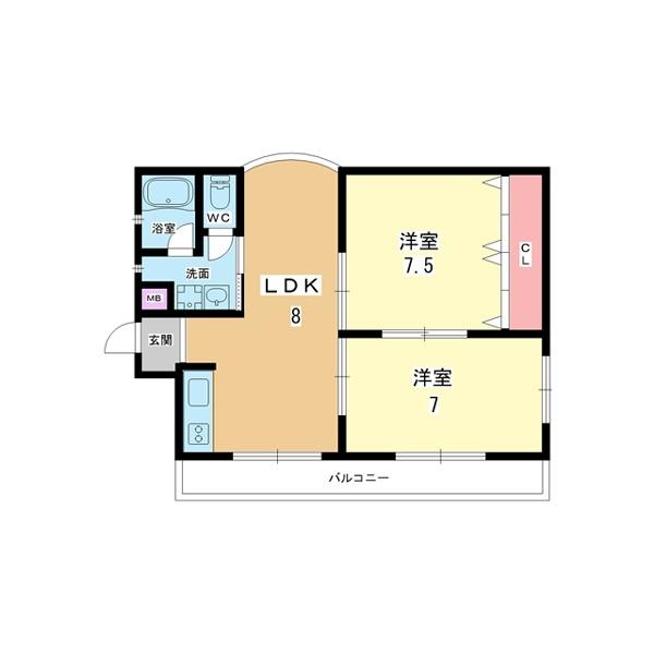 豊中市熊野町マンション 間取り図画像