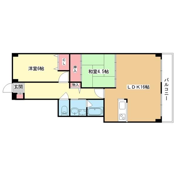 豊中市熊野町マンション 間取り図画像