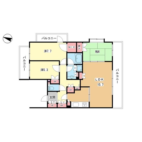 豊中市寺内マンション 間取り図画像