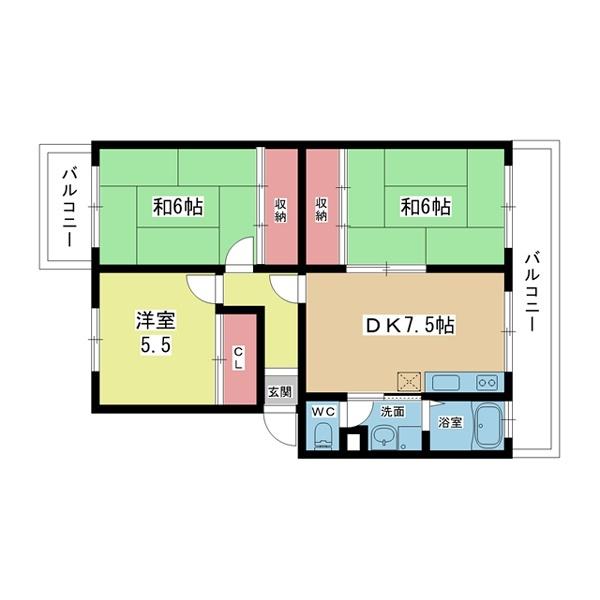 豊中市庄内宝町マンション 間取り図画像