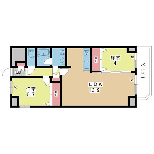 豊中市服部西町マンション 間取り図画像