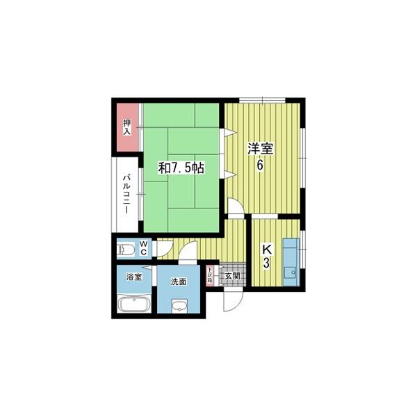 豊中市宝山町アパート 間取り図画像