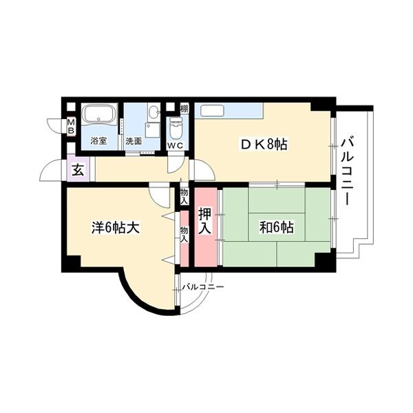 ホープ清風荘（ベルビュー清風荘） 間取り図画像