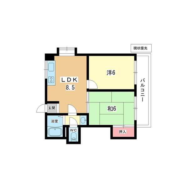 豊中市北条町マンション 間取り図画像