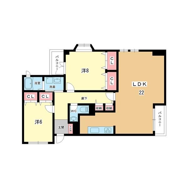 豊中市南桜塚マンション 間取り図画像