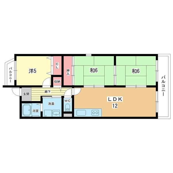 バスティーユ刀根山 間取り図画像