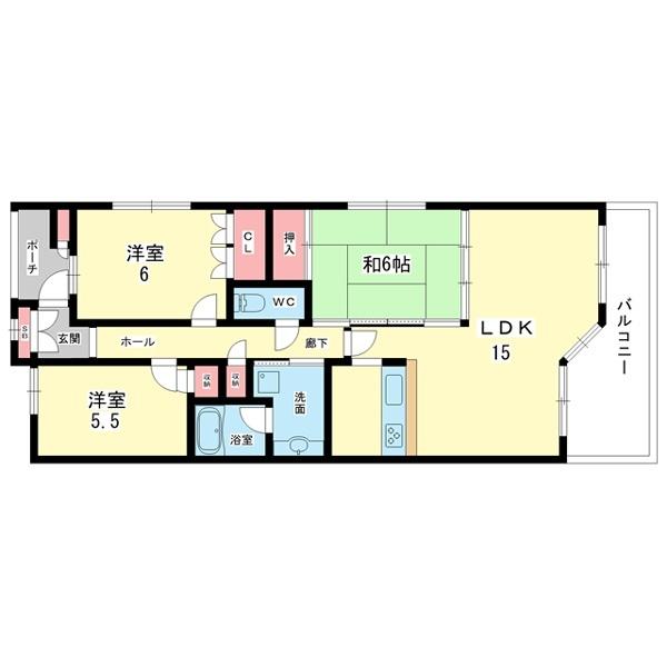 豊中市夕日丘マンション 間取り図画像