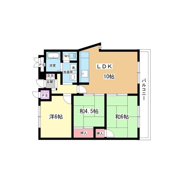 豊中市東豊中町マンション 間取り図画像