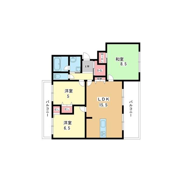 豊中市上野西マンション 間取り図画像