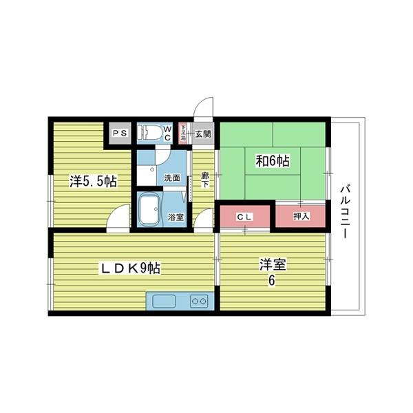 豊中市上野西マンション 間取り図画像
