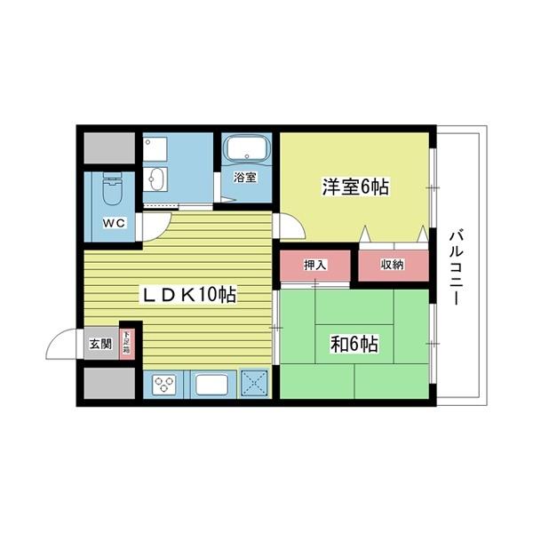 豊中市服部西町マンション 間取り図画像