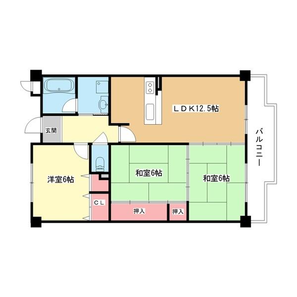 豊中市野田町マンション 間取り図画像