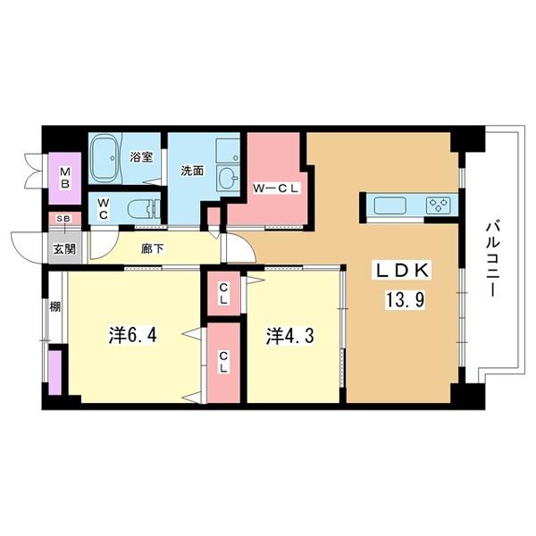 豊中市服部南町マンション 間取り図画像