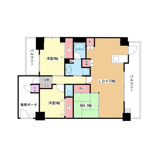 豊中市庄内東町マンション 間取り図画像