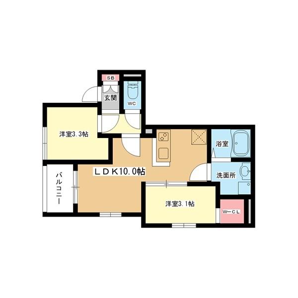 豊中市千成町アパート 間取り図画像