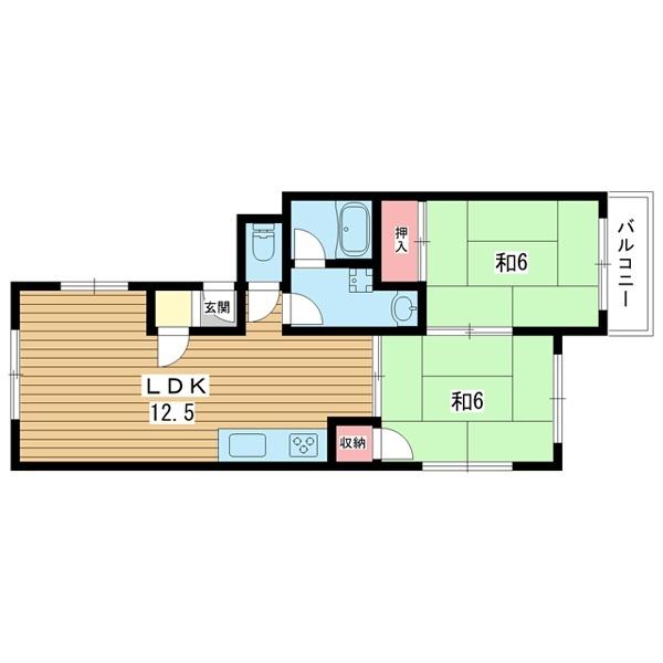 豊中市桜の町マンション 間取り図画像