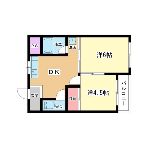 豊中市服部豊町マンション 間取り図画像