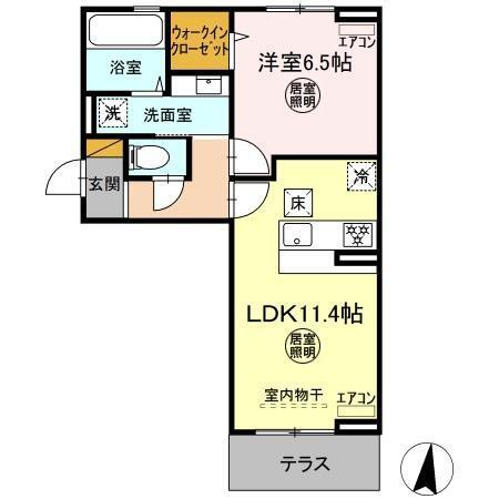 KOCHIA N・S　S棟（103） 間取り図画像
