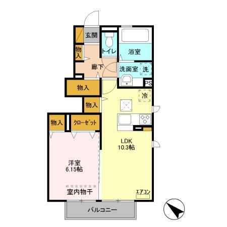 espacio（101） 間取り図画像
