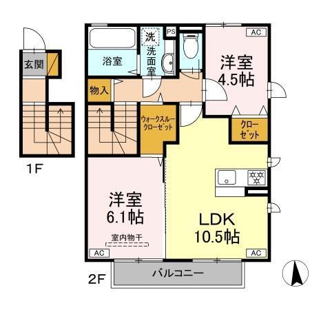 ポスタール（201） 間取り図画像