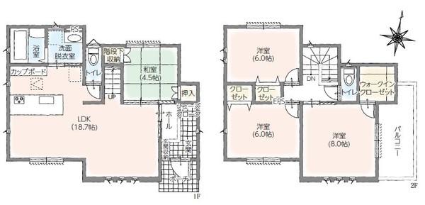 新築◇佐倉市 臼井 ６号棟 間取り図画像