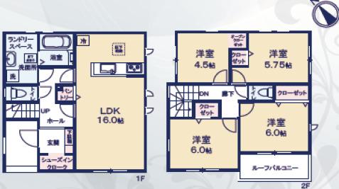 新築◇佐倉市中志津７丁目◇７号棟 間取り図画像