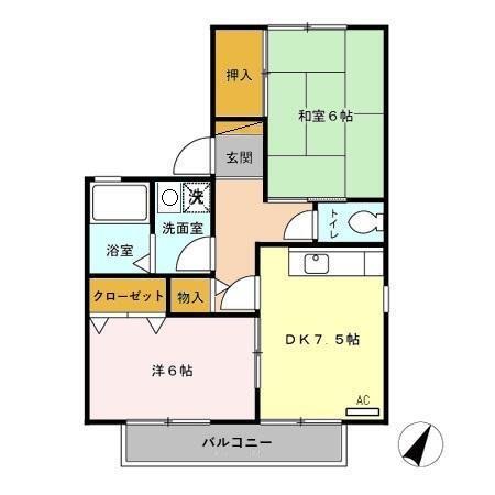 エーデル　Ⅰ（201） 間取り図画像