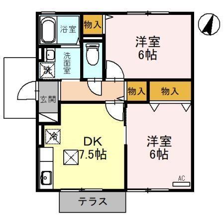 サンライズ　Ｃ（101） 間取り図画像