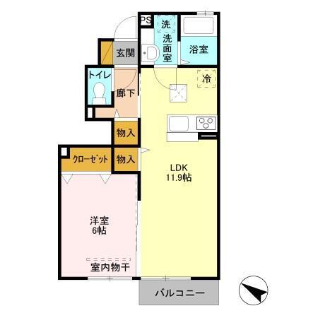 フロウリッシュ（102） 間取り図画像