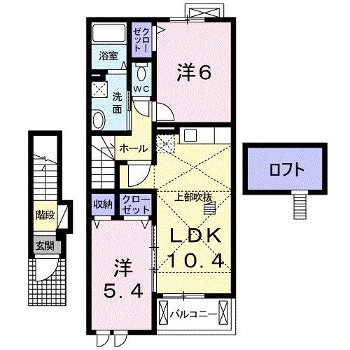 カーサフィオーレＢ（202） 間取り図画像