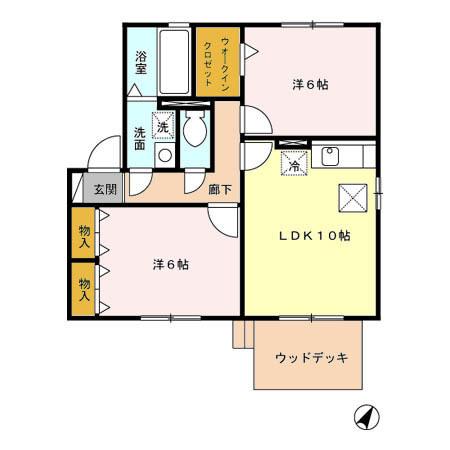 ルミエール春日　Ⅱ（101） 間取り図画像