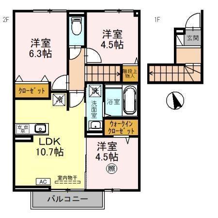 ファミーユ　Ｔ（203） 間取り図画像
