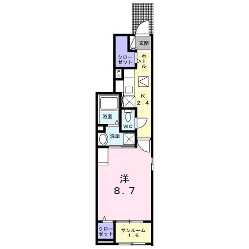 ヴェルディアーレ　Ⅱ（101） 間取り図画像