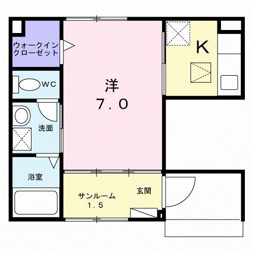 ヴェルディアーレ　Ⅰ（101） 間取り図画像