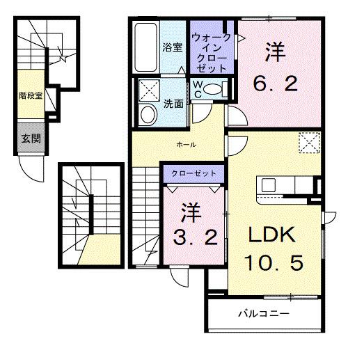 プロムナード・Ｋ（302） 間取り図画像