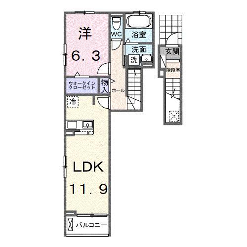 仮称　シエル白岡　Ⅰ（207） 間取り図画像