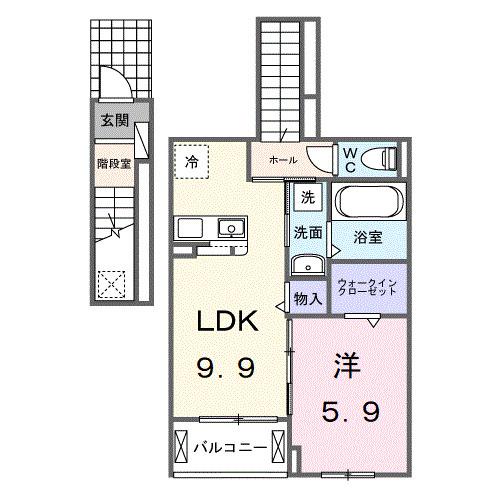 仮称　シエル白岡　Ⅰ（206） 間取り図画像