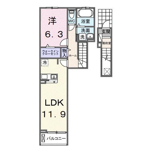 仮称　シエル白岡　Ⅰ（204） 間取り図画像