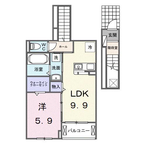 仮称　シエル白岡　Ⅰ（203） 間取り図画像