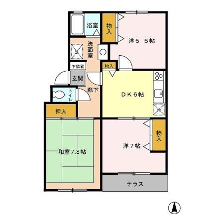 サンライズマンション（306） 間取り図画像