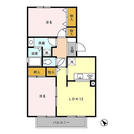 プリマベーラ　Ａ（102） 間取り図画像