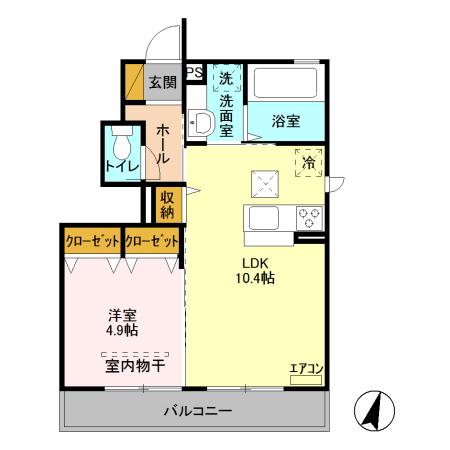 ハイツ宮地（101） 間取り図画像
