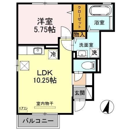 モダンヒル　弐番館（101） 間取り図画像