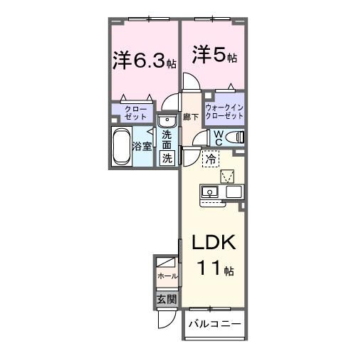 プラシードⅢ（104） 間取り図画像
