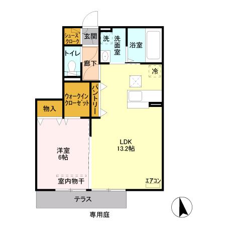 ラフィネ・ドミール　参番館（102） 間取り図画像