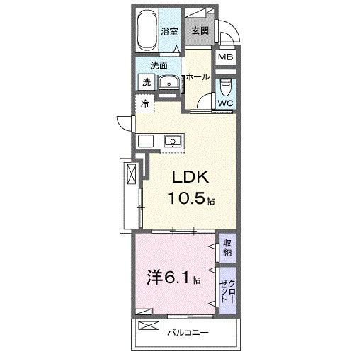 グレイスパークⅢ（206） 間取り図画像