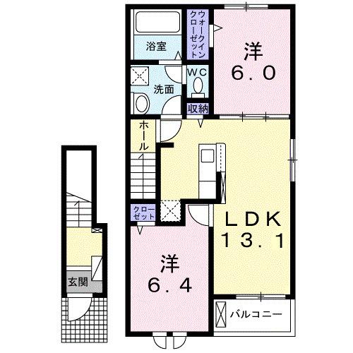 クレッセント（206） 間取り図画像