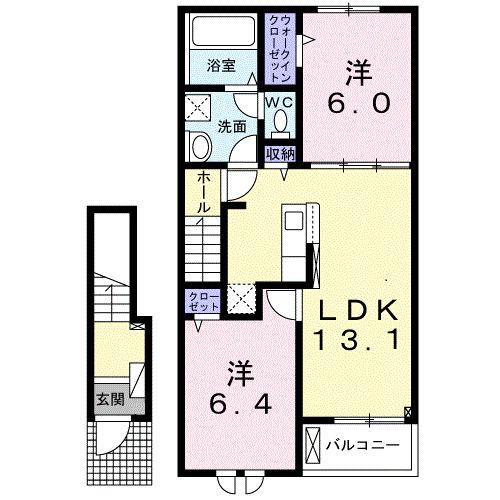 クレッセント（204） 間取り図画像