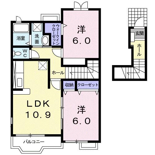 パークサイド和（204） 間取り図画像