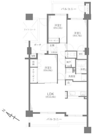 アーベイン和光南キッズパーク 間取り図画像